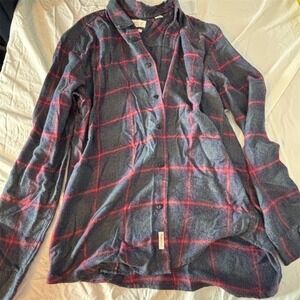 Weatherproof Vintage Men's Plaid‎ Flannel Shirt Red Long Sleeve Size L